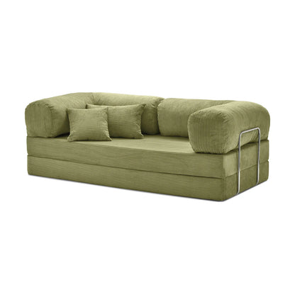 Nubo Compressed Sofa in Olive Green - Compact Design
