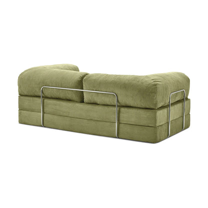 Nubo Compressed Sofa in Olive Green - Compact Design