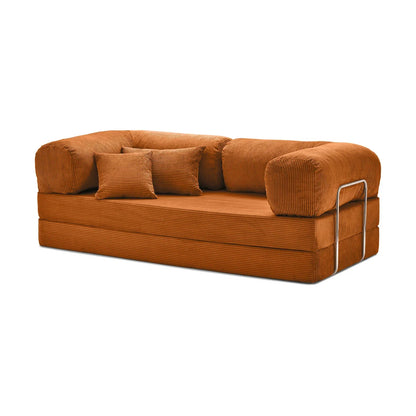 Nubo Compressed Orange Sofa: Space-Saving Design