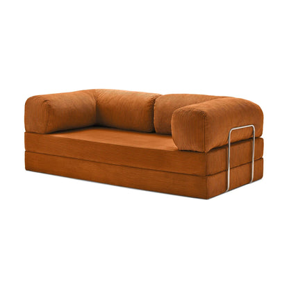 Nubo Compressed Orange Sofa: Space-Saving Design