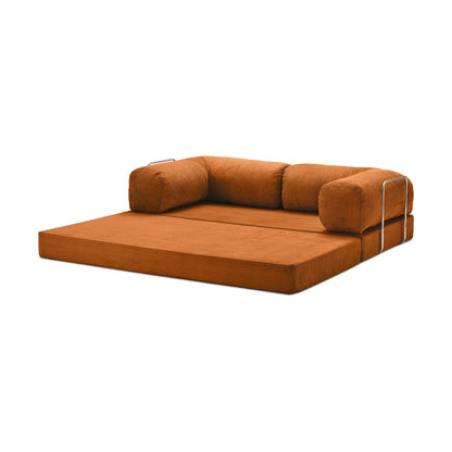 Nubo Compressed Orange Sofa: Space-Saving Design