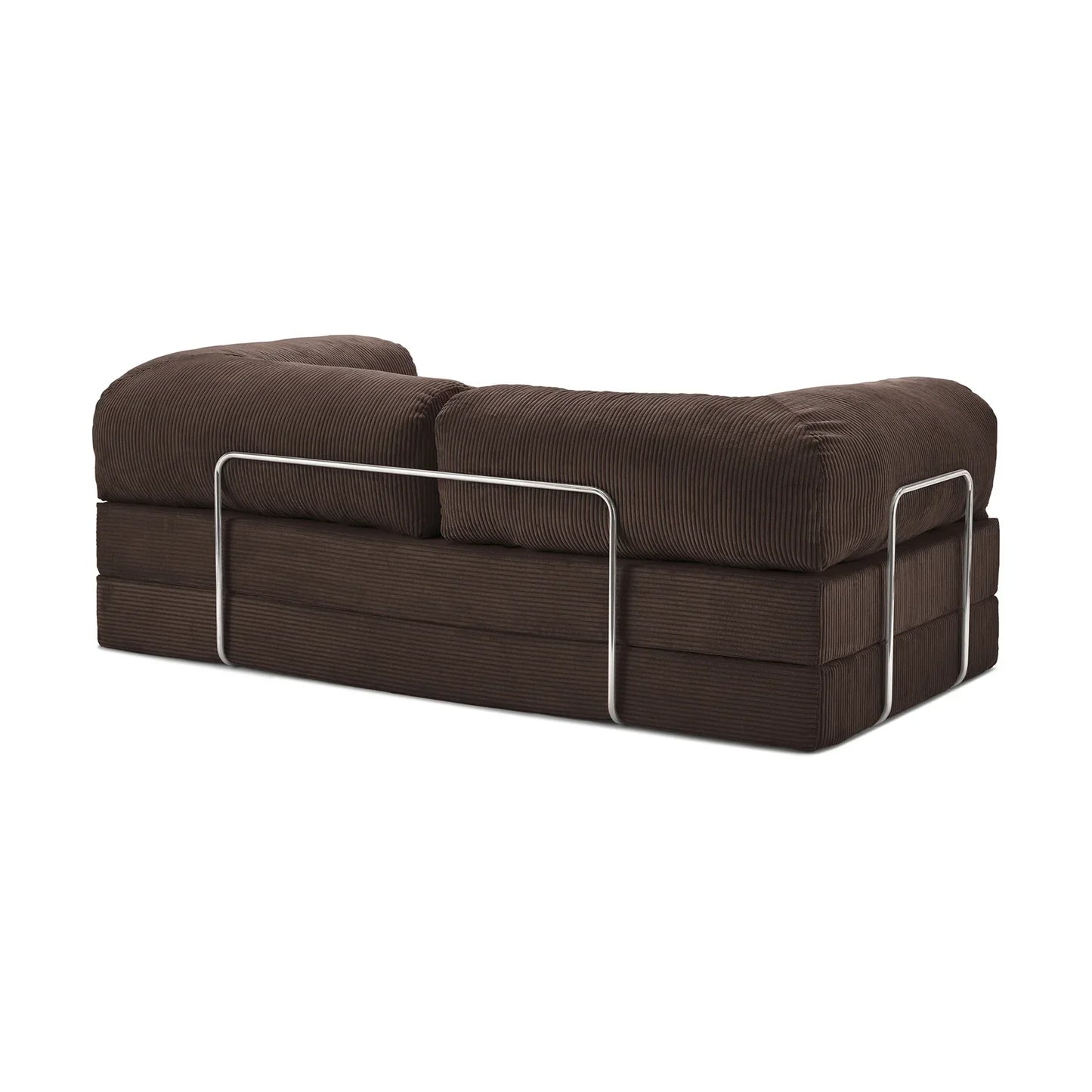 Nubo Compact Brown Canape Sofa - Compressed for Easy Shipping