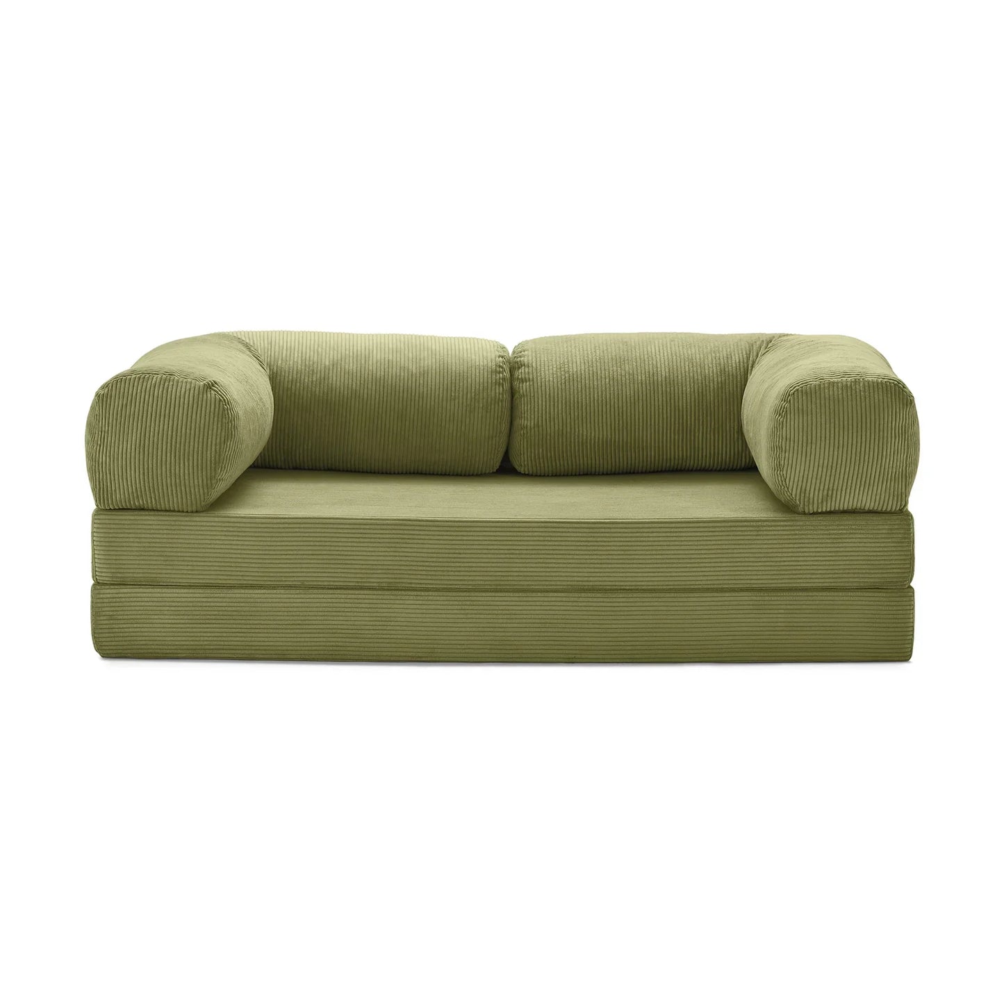 Nubo Compressed Sofa in Olive Green - Compact Design