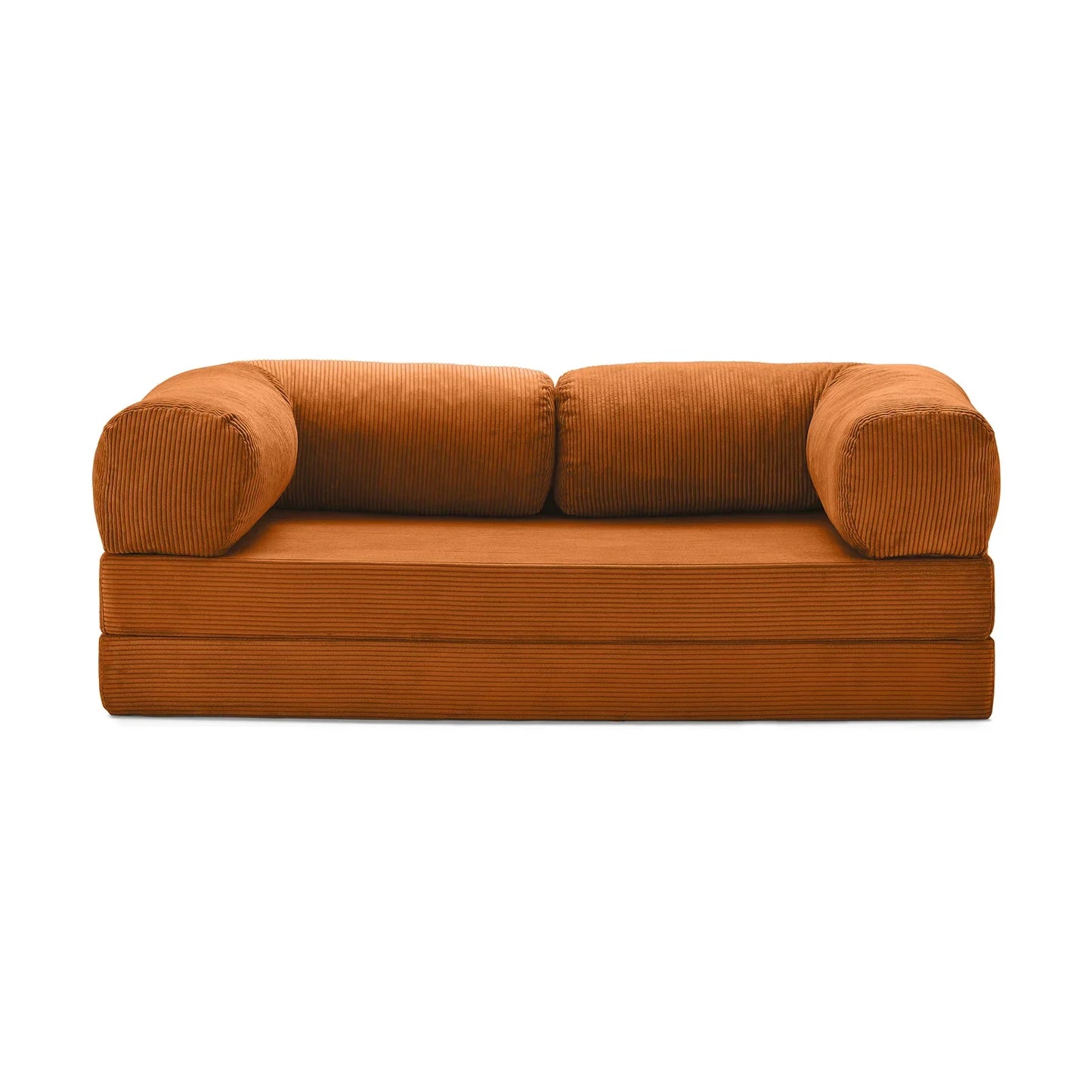 Nubo Compressed Orange Sofa: Space-Saving Design
