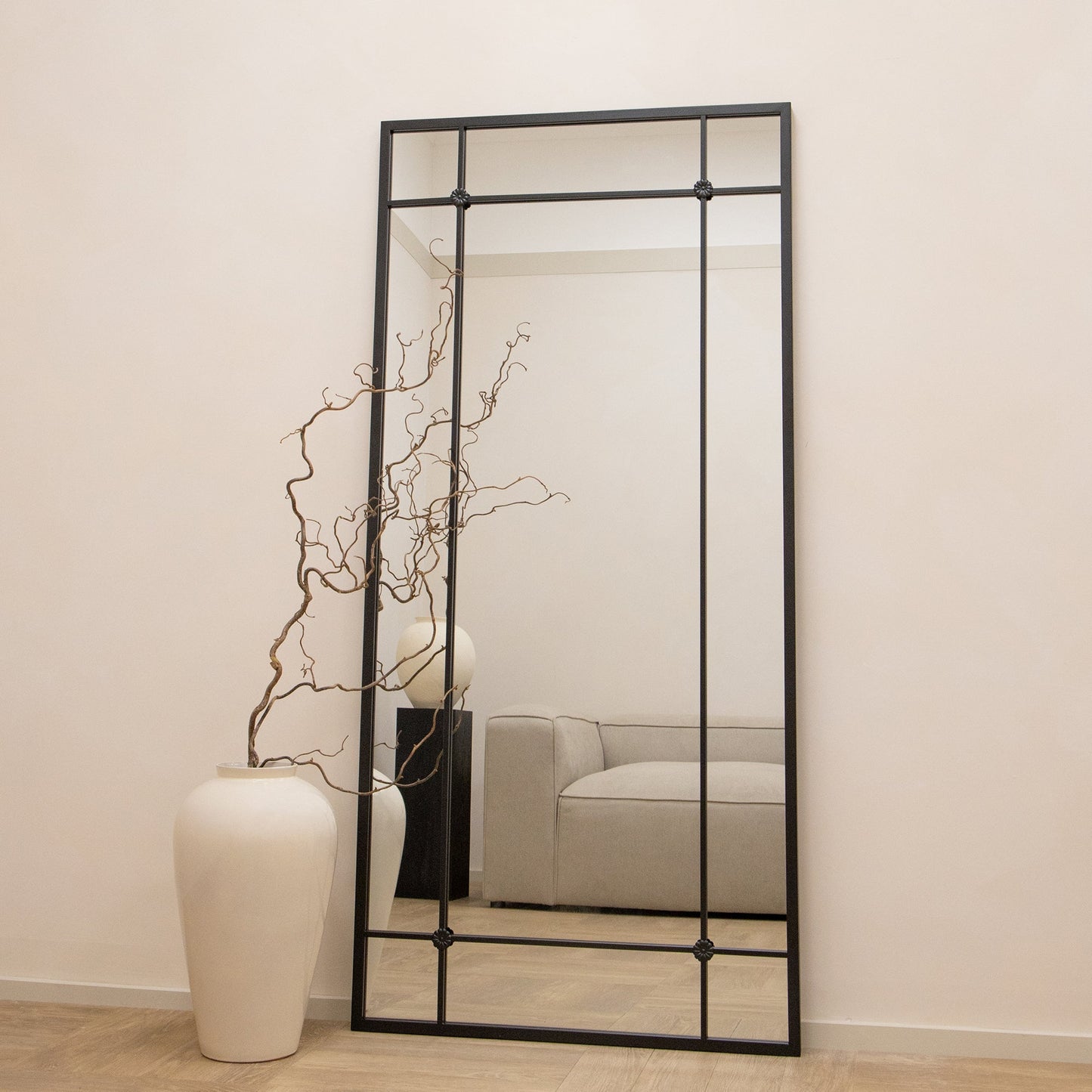 Citadella - Black Industrial Full Length Metal Mirror 170cm x 80cm