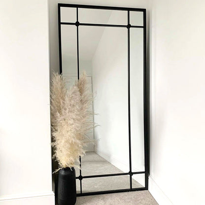 Citadella - Black Industrial Full Length Metal Mirror 170cm x 80cm