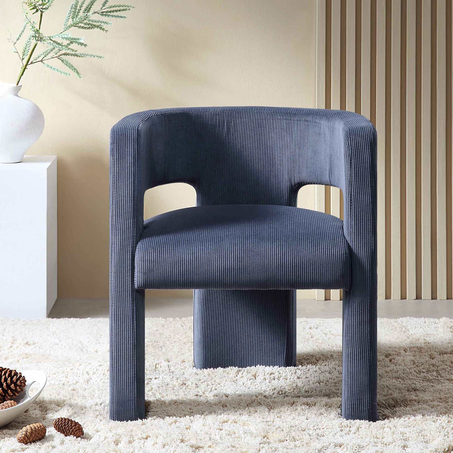 Greenwich Blue Corduroy Dining Chair