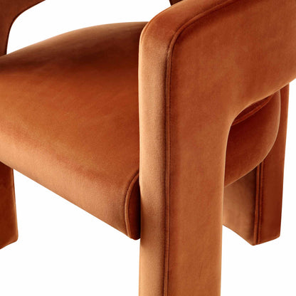 Greenwich Rust Velvet Dining Chair