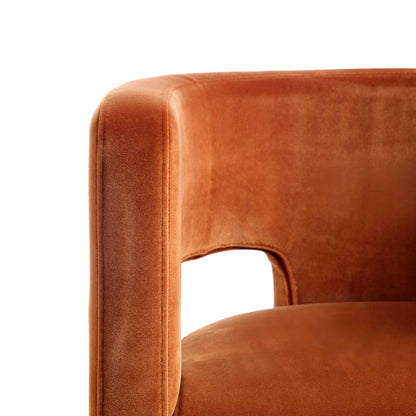 Greenwich Rust Velvet Dining Chair