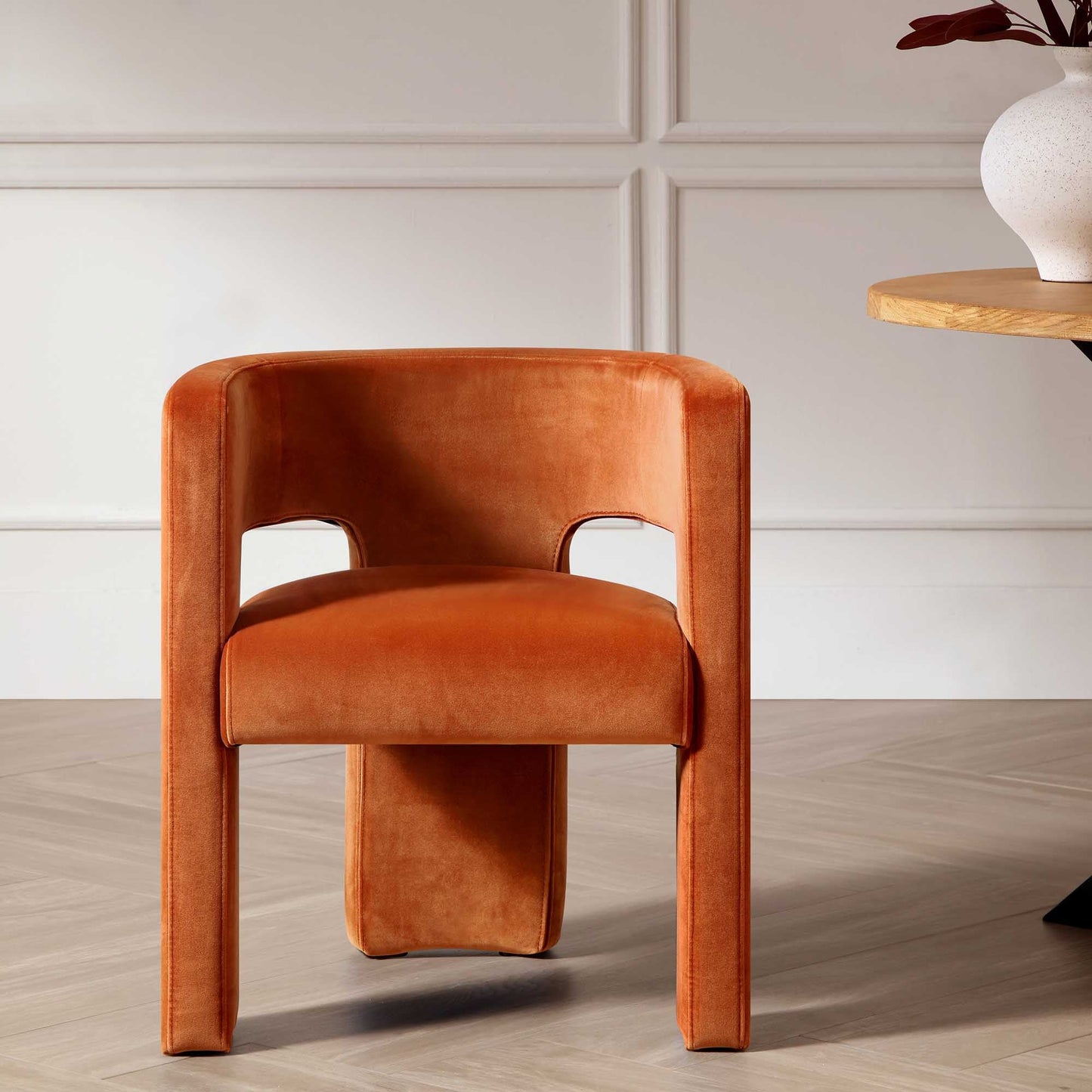 Greenwich Rust Velvet Dining Chair