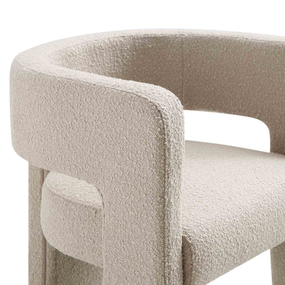 Greenwich Light Taupe Boucle Dining Chair