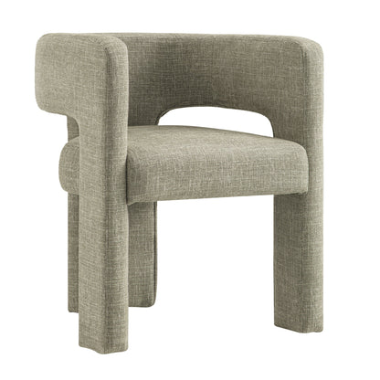 Greenwich Wheat Woven Textured Fabric Dining Chair