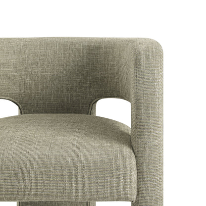 Greenwich Wheat Woven Textured Fabric Dining Chair