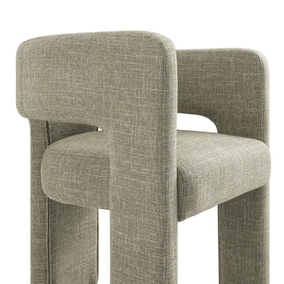 Greenwich Wheat Woven Textured Fabric Dining Chair