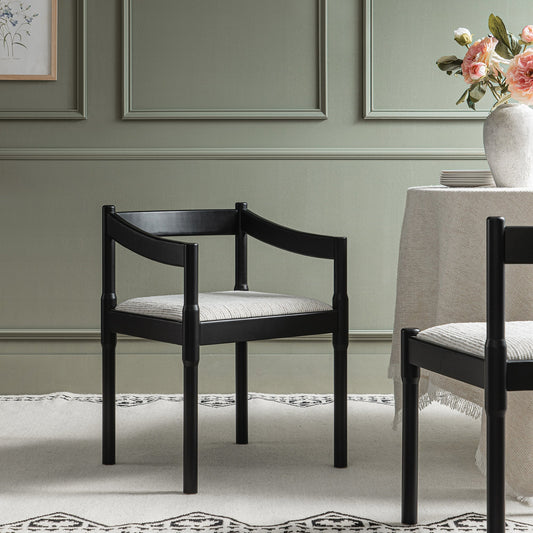 Minley 2-in-1 Carver Chair, Black Matte