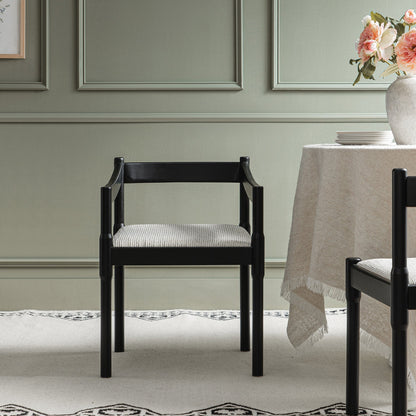 Minley 2-in-1 Carver Chair, Black Matte