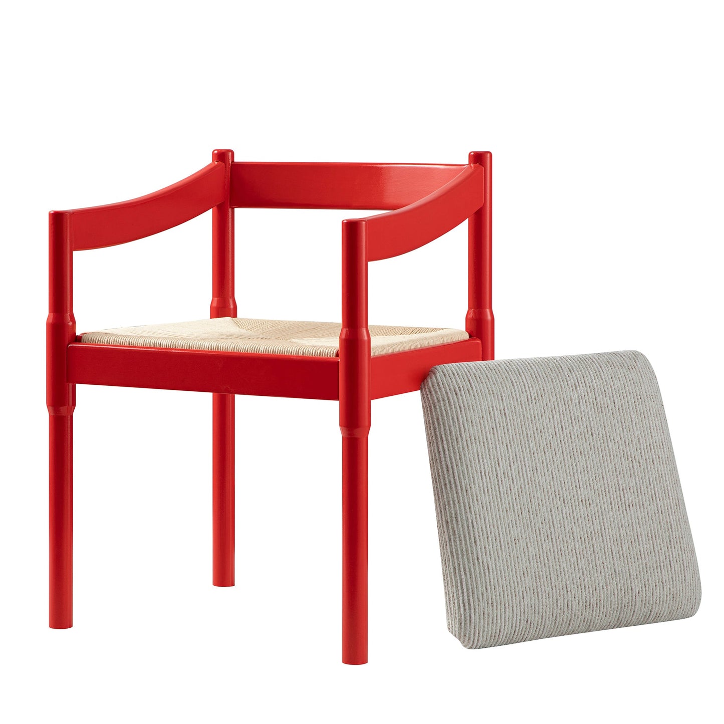 Minley 2-in-1 Carver Chair, Red High Gloss