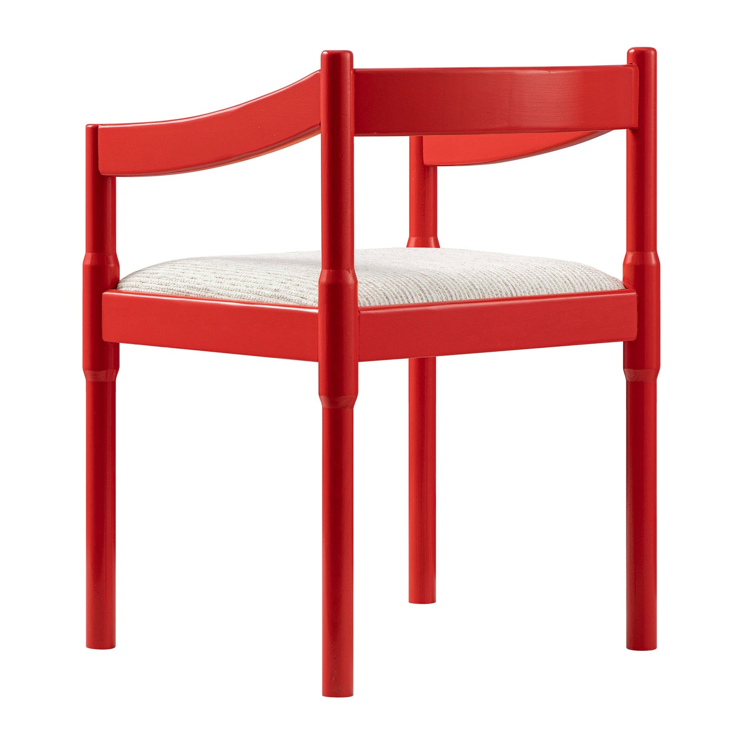 Minley 2-in-1 Carver Chair, Red High Gloss