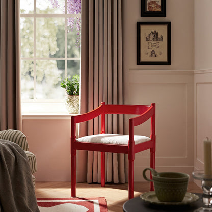 Minley 2-in-1 Carver Chair, Red High Gloss