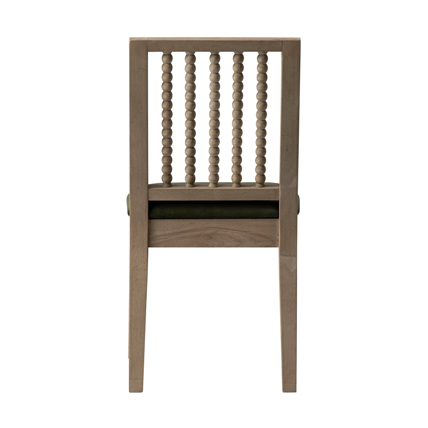 Hemingford Set of 2 Moss Green Velvet Bobbin Spindle Washed Oak Dining Chairs