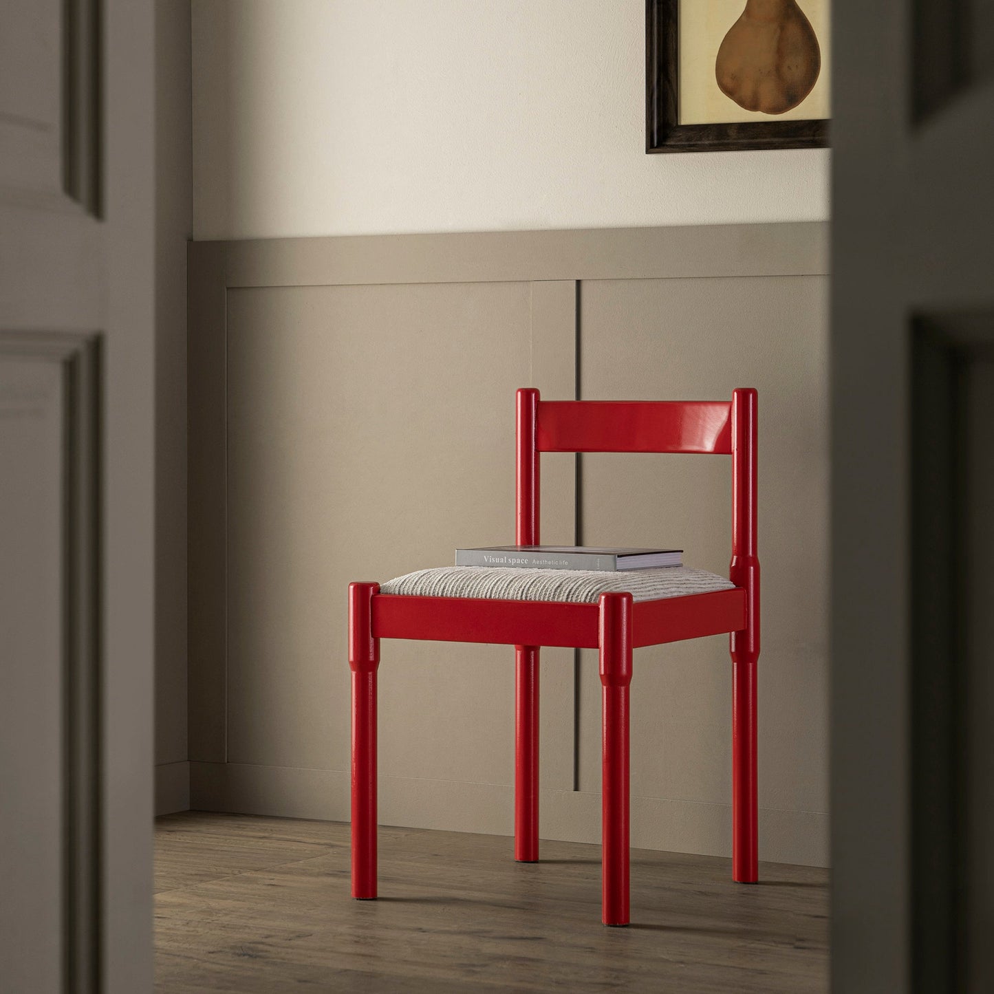 Minley 2-in-1 Dining Chair, Red High Gloss