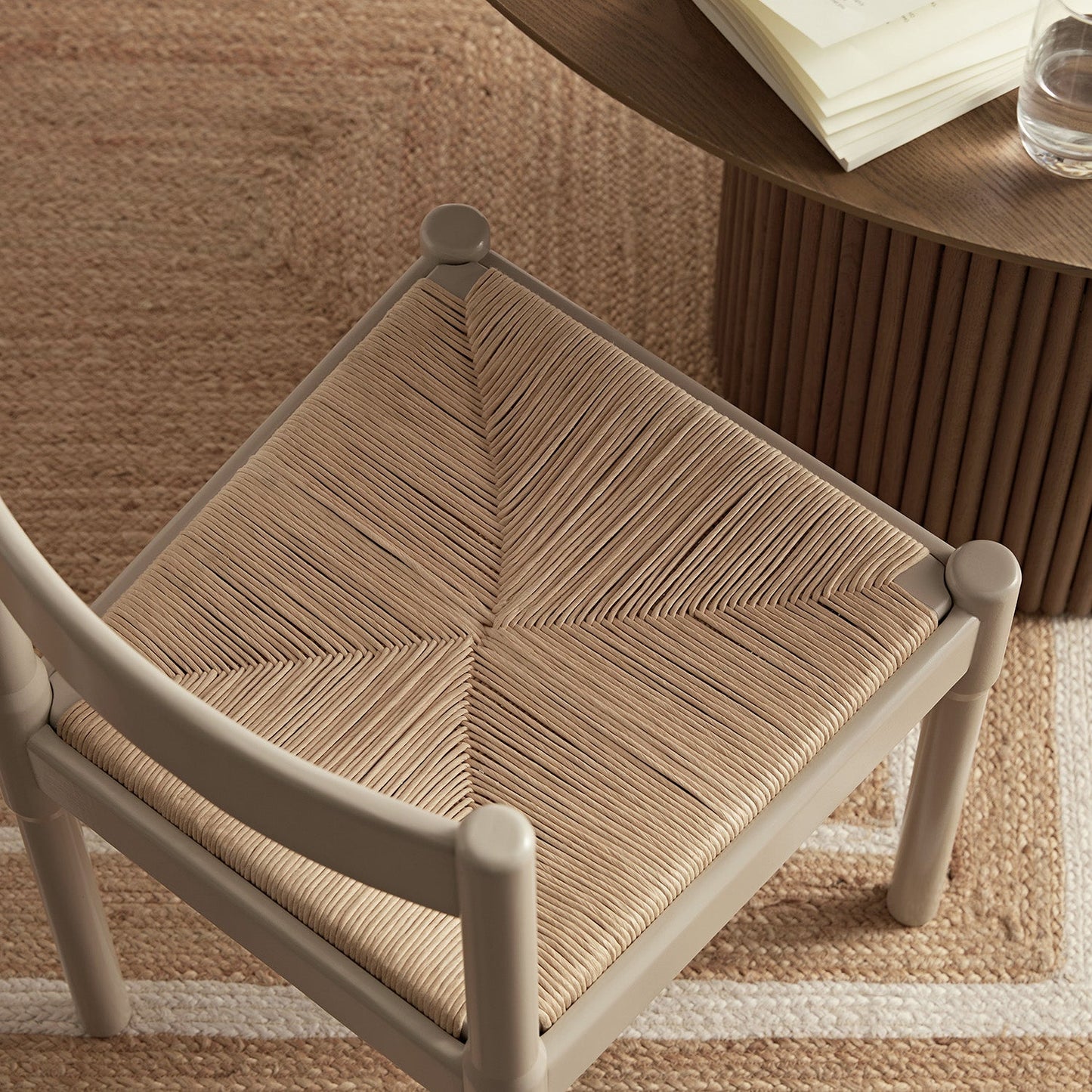 Minley 2-in-1 Dining Chair, Light Taupe High Gloss