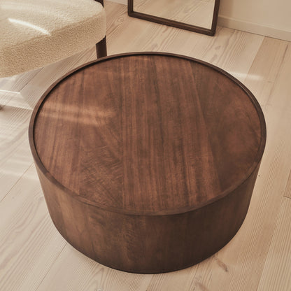 Fairmont - Dark Wood Premium Round Coffee Table