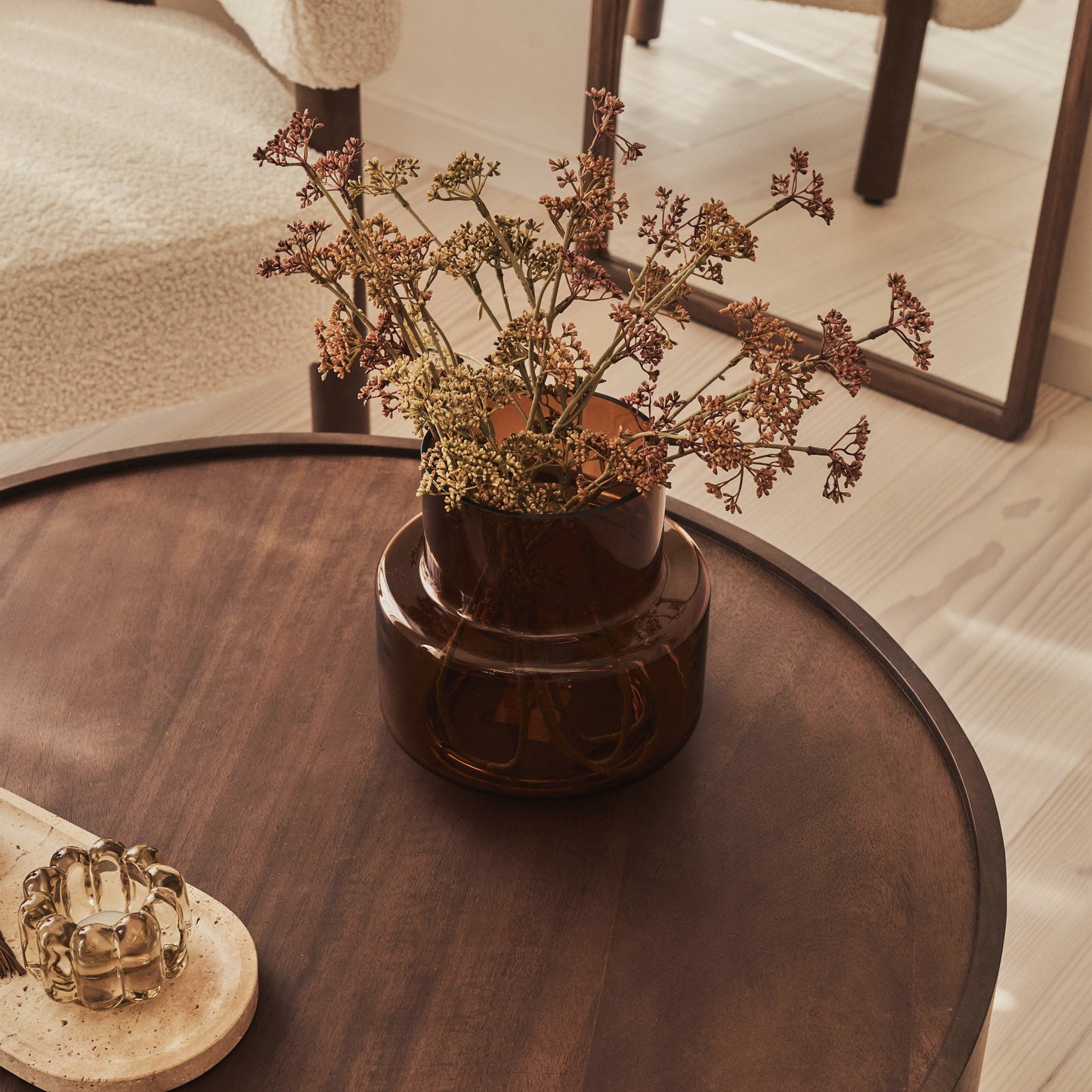 Fairmont - Dark Wood Premium Round Coffee Table