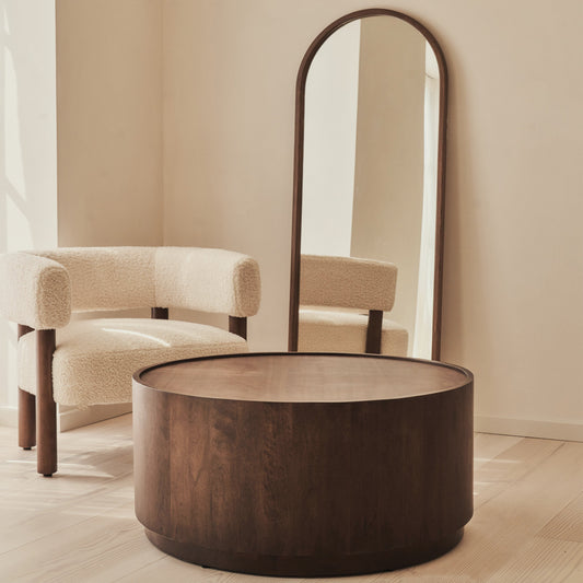 Fairmont - Dark Wood Premium Round Coffee Table