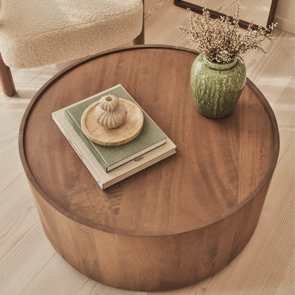 Fairmont - Warm Wood Premium Round Coffee Table