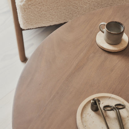 Vermont - Warm Wood Premium Round Coffee Table