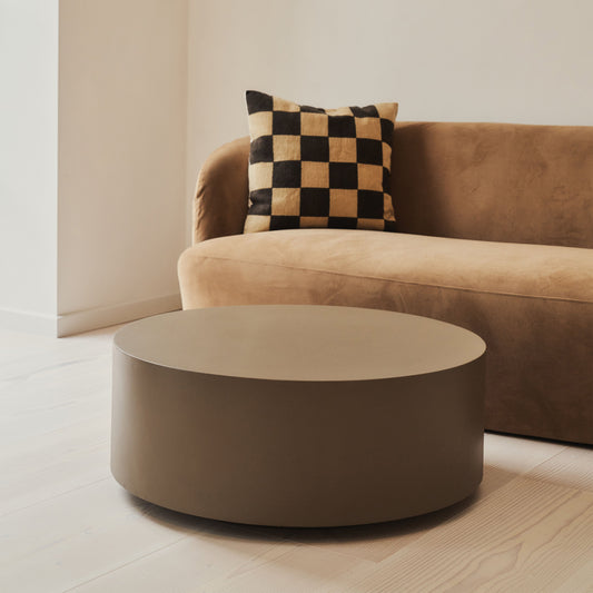 Angelo - Minimal Mocha Round Coffee Table Large