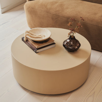 Angelo - Minimal Beige Round Coffee Table Large