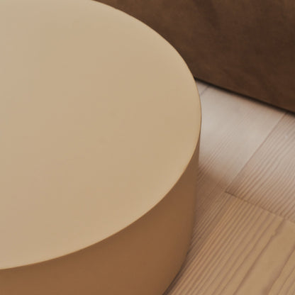 Angelo - Minimal Beige Round Coffee Table Large