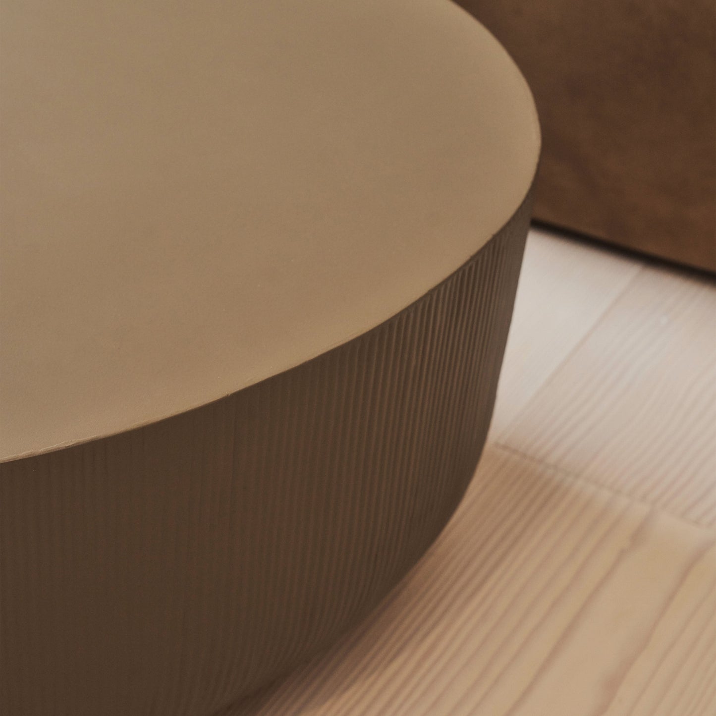 Leonardo - Minimal Mocha Irregular Shaped Coffee Table Large