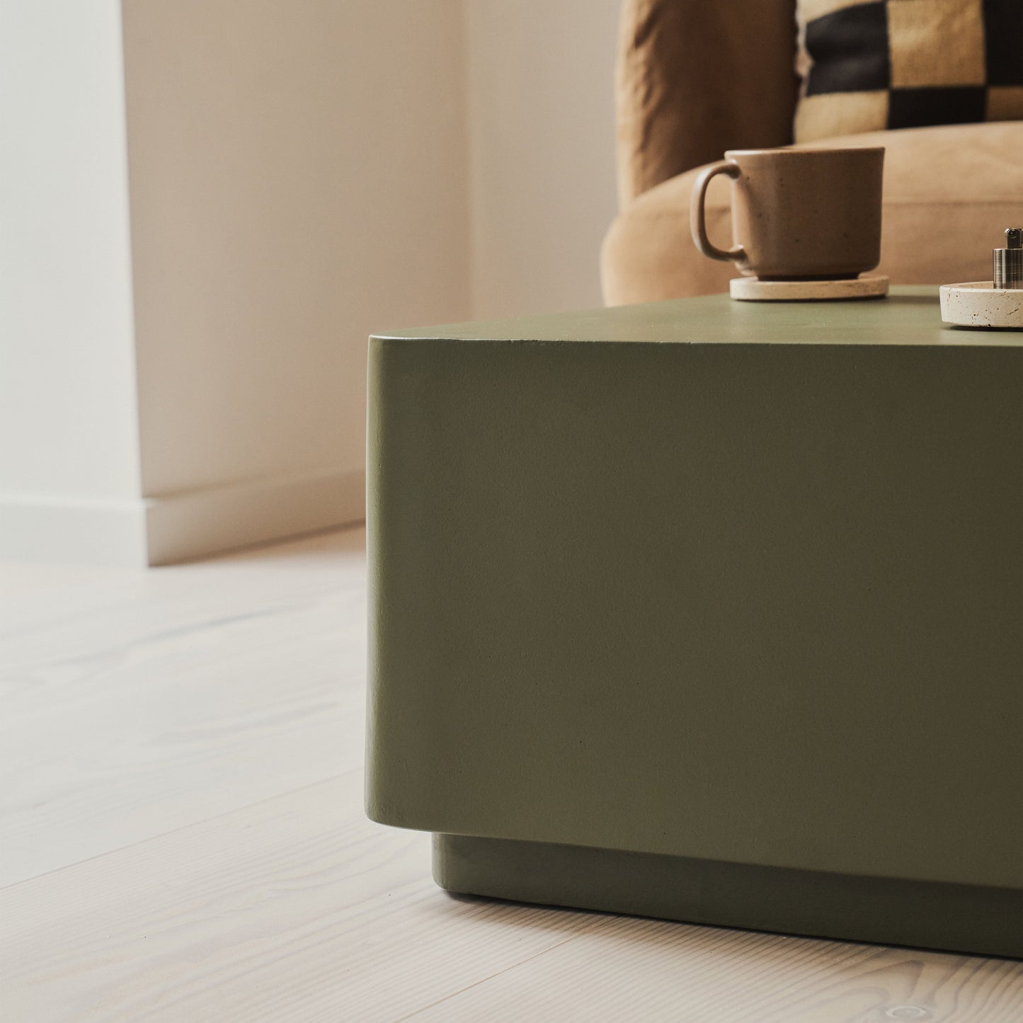 Angelo - Minimal Olive Rectangular Coffee Table Large