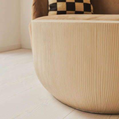 Leonardo - Minimal Beige Irregular Shaped Coffee Table Large