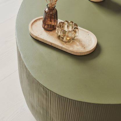 Leonardo - Minimal Olive Irregular Shaped Coffee Table Large