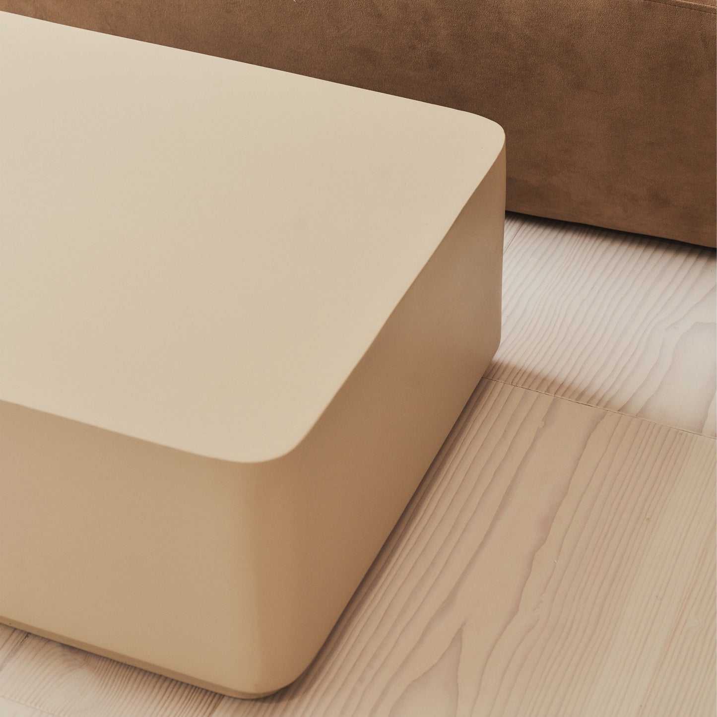 Angelo - Minimal Beige Rectangular Coffee Table Large