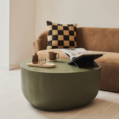 Leonardo - Minimal Olive Irregular Shaped Coffee Table Large