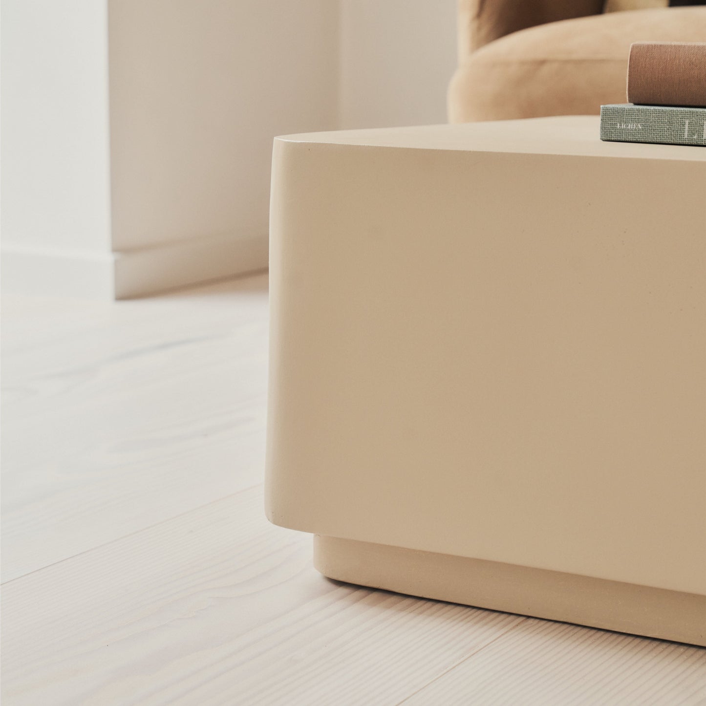 Angelo - Minimal Beige Rectangular Coffee Table Large