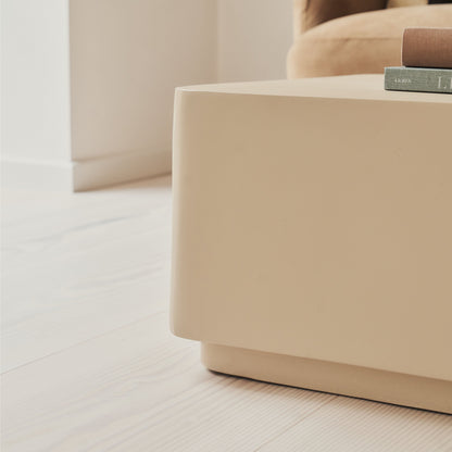 Angelo - Minimal Beige Rectangular Coffee Table Large