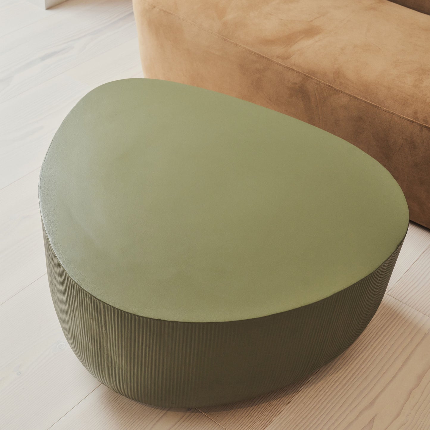 Leonardo - Minimal Olive Irregular Shaped Coffee Table Large