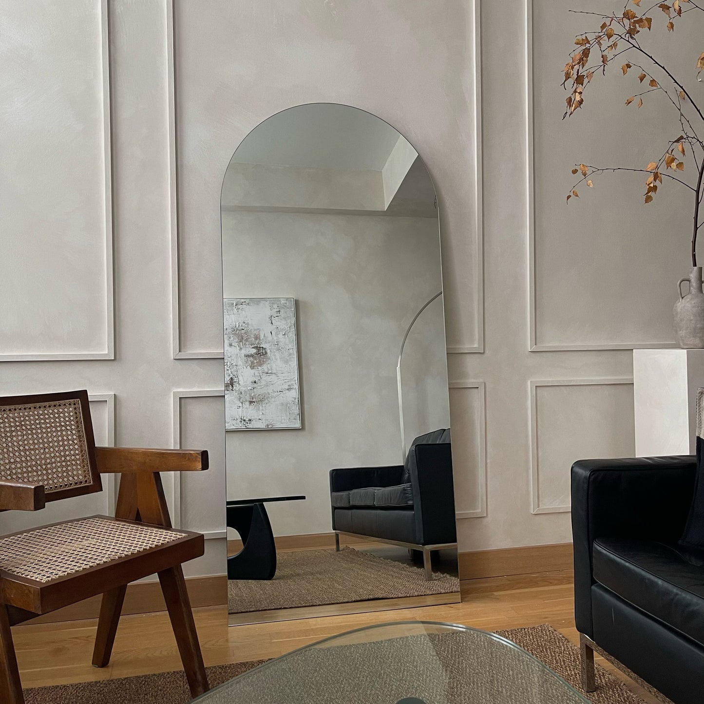 Edge - Large Frameless Arched Full Length Mirror 179cm x 80cm