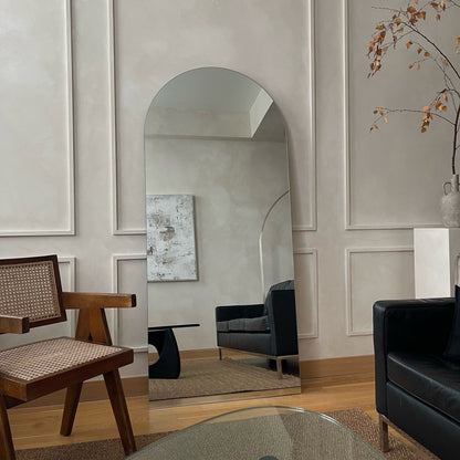 Edge - Large Frameless Arched Full Length Mirror 179cm x 80cm