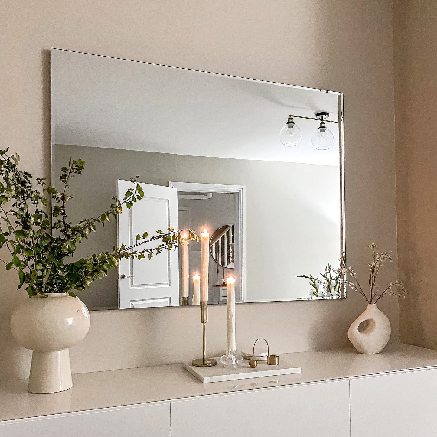 Edge - Large Frameless Rectangular Mirror 120cm x 90cm