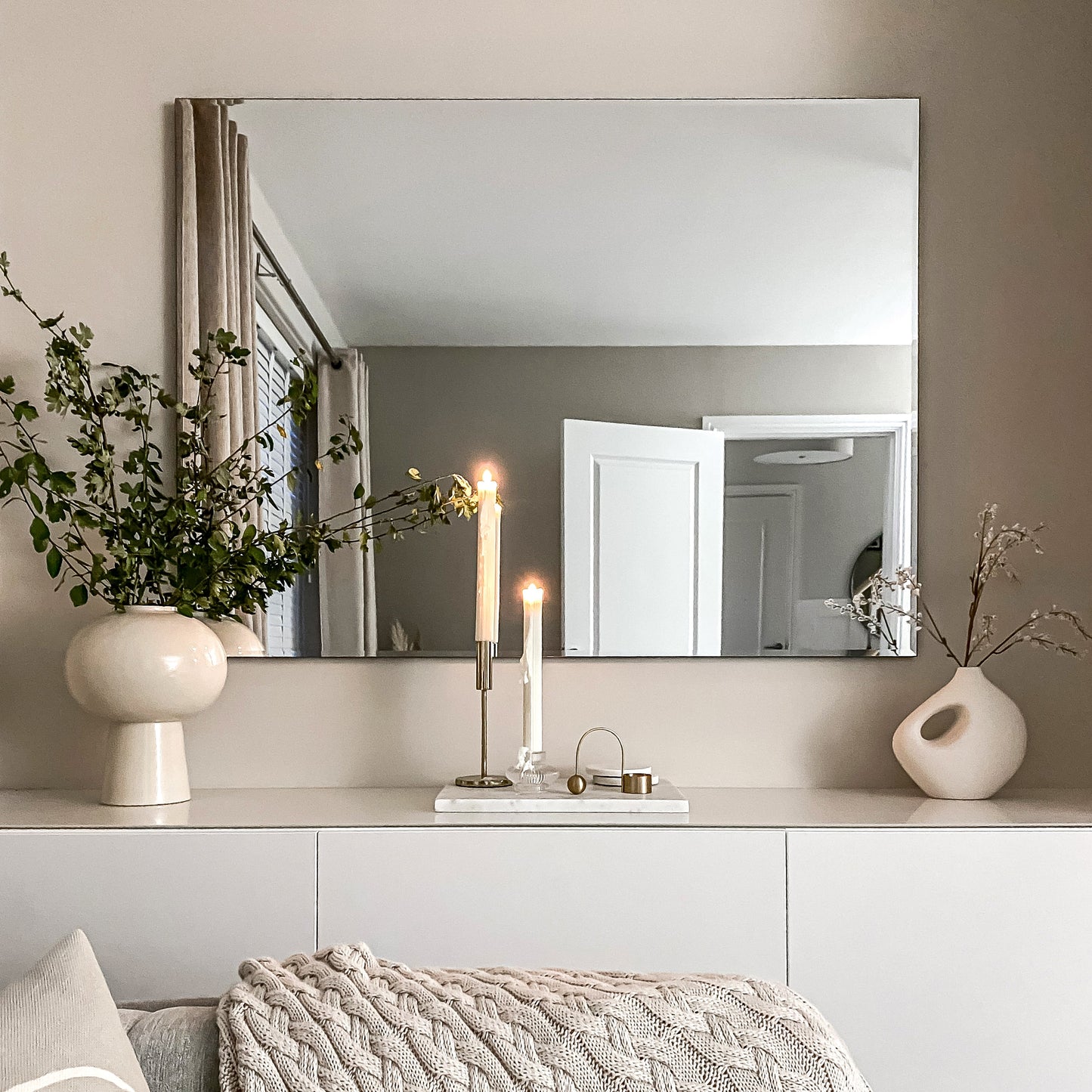 Edge - Large Frameless Rectangular Mirror 120cm x 90cm