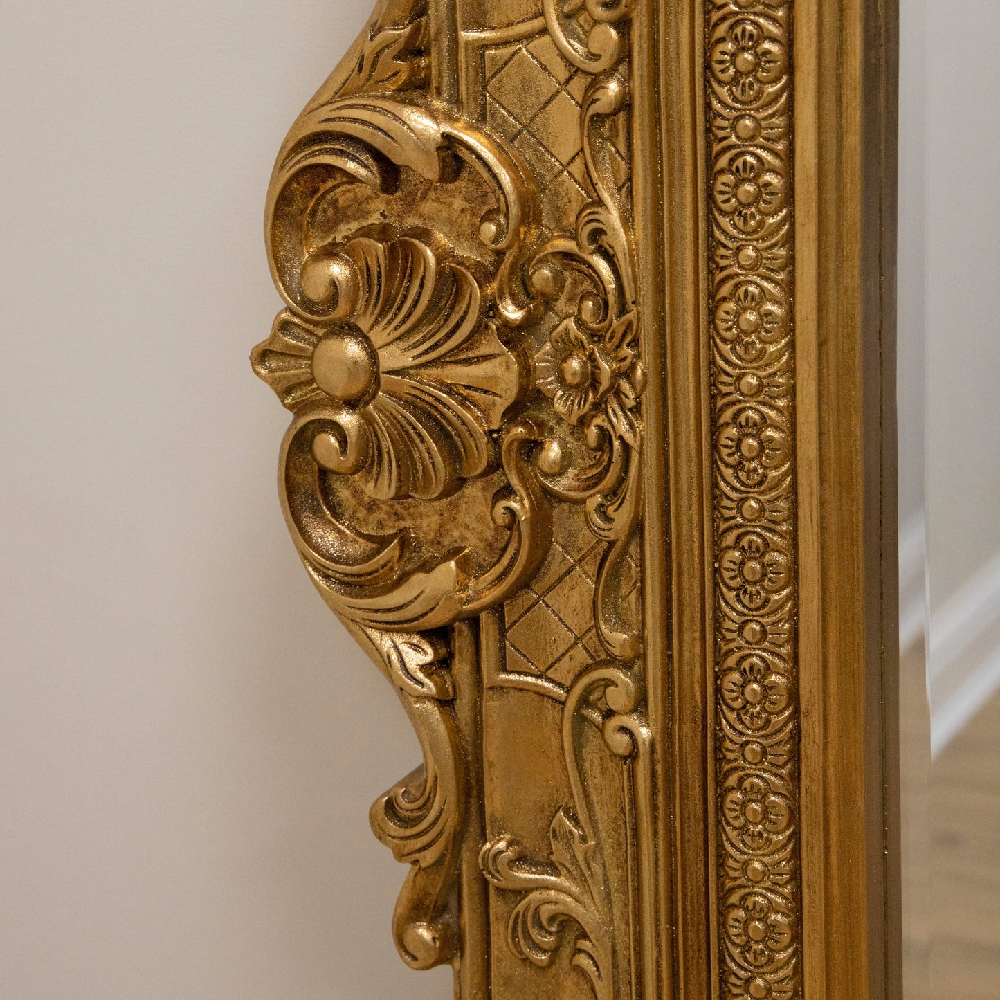 Ella Grande - Gold Ornate Floor Mirror 190cm x 140cm