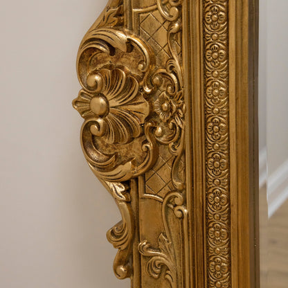 Ella Grande - Gold Ornate Floor Mirror 190cm x 140cm