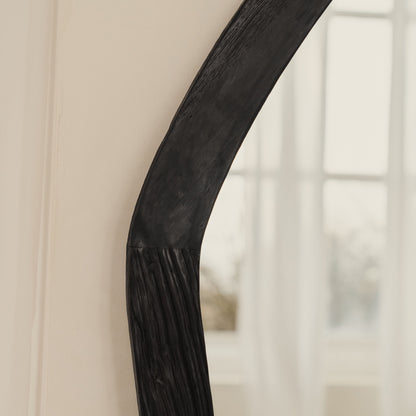 Elowyn - Extra Large Full Length Black Elm Wood Organic Mirror 180cm x 108cm